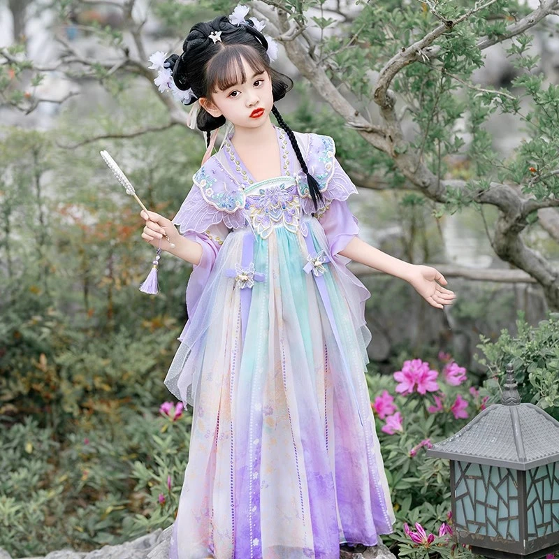 Gilrs Traditional Chinese Floral Embroider Hanfu Dress 2025 New Kids Ancient Perform Dance Costume Princess Child Birthday Gift
Gilrs Traditional Chinese Floral Embroider Hanfu Dress 2025 New Kids Ancient Perform Dance Costume Princess Child Birthday Gift