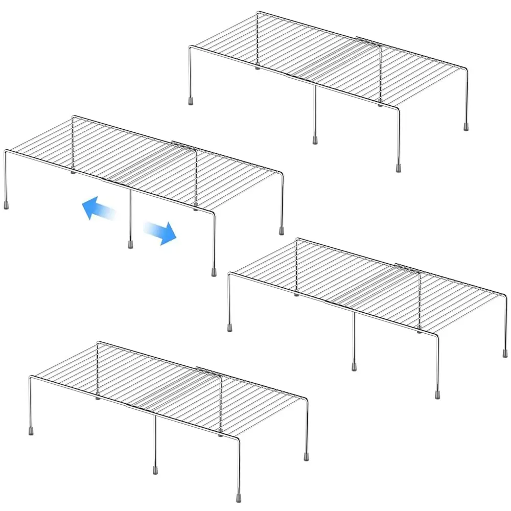 Kitchen Cabinet Expandable Shelf Organizers Set Of 4, Adjustable Metal Wire Pantry Storage Shelves, Plate Dish Organizer Ra For
Kitchen Cabinet Expandable Shelf Organizers Set Of 4, Adjustable Metal Wire Pantry Storage Shelves, Plate Dish Organizer Ra For