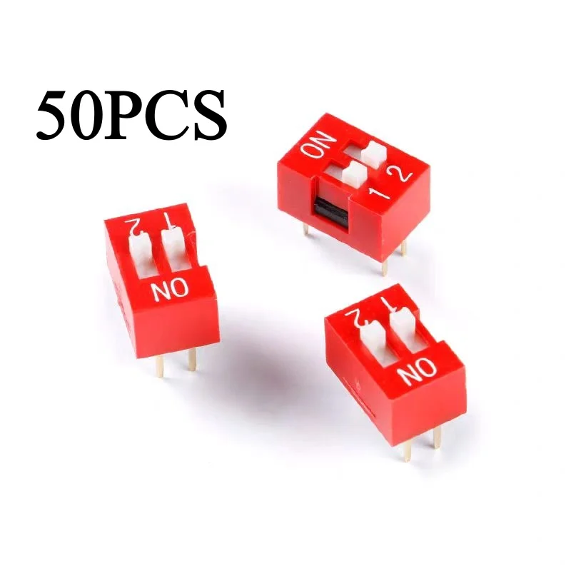 50PCS 2-position direct insertion DIP switch 2.54mm spacing DIP switch DSWB02LHGET 5 pieces
50PCS 2-position direct insertion DIP switch 2.54mm spacing DIP switch DSWB02LHGET 5 pieces