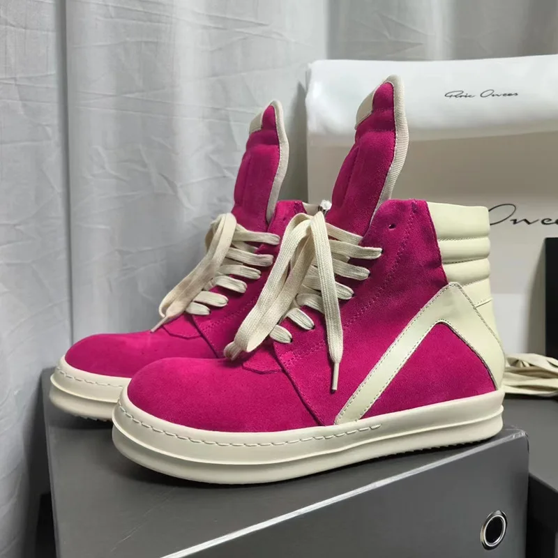 Men's Shoes Women High Top Boots Casual Platform Sneakers Suede Leather Luxury Trainers Lace Up Zip Autumn Red Designer Shoe
Men's Shoes Women High Top Boots Casual Platform Sneakers Suede Leather Luxury Trainers Lace Up Zip Autumn Red Designer Shoe