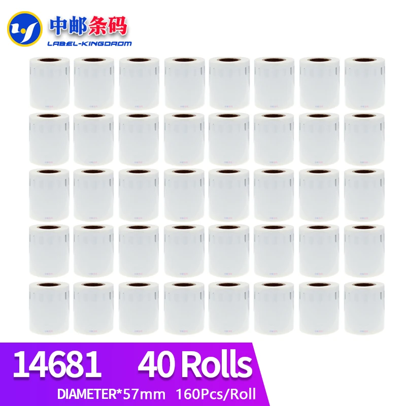 40 Rolls Dymo Compatible 14681 Annula Label Diameter 57mm 160Pcs Compatible for LabelWriter 450Turbo Printer Small CD/DVD Label
40 Rolls Dymo Compatible 14681 Annula Label Diameter 57mm 160Pcs Compatible for LabelWriter 450Turbo Printer Small CD/DVD Label