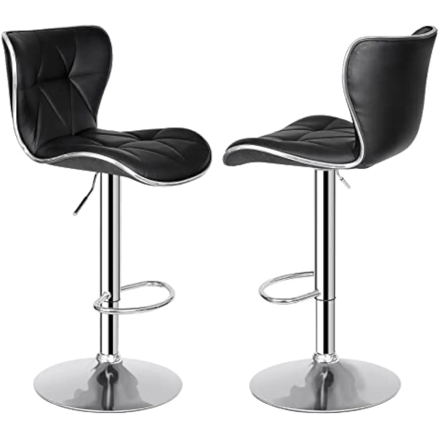 Adjustable Swivel Barstools Set of 2, Counter Height Bar Stools with Back, PU Leather Shell Back Tall Stools Set, Modern Armle
Adjustable Swivel Barstools Set of 2, Counter Height Bar Stools with Back, PU Leather Shell Back Tall Stools Set, Modern Armle