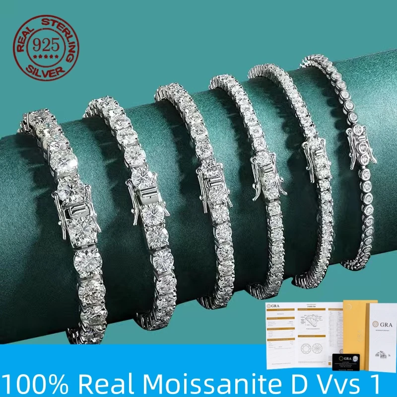 100% Real Moissanite Tennis Bracelet for Women Lab Diamond Original S925 sterling silver Jewelry Hip Hop Jewelry Creativity Gift
100% Real Moissanite Tennis Bracelet for Women Lab Diamond Original S925 sterling silver Jewelry Hip Hop Jewelry Creativity Gift