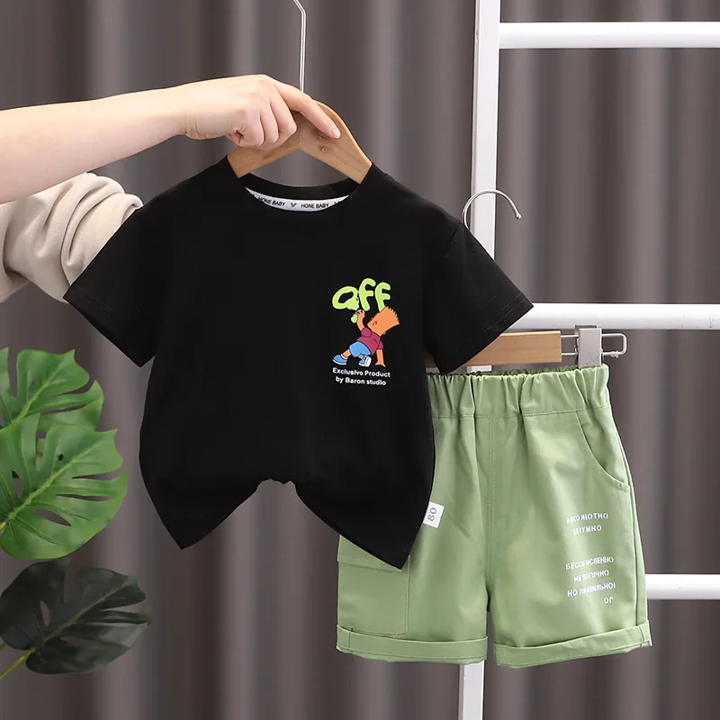 New Summer Suit for Kids Fashion O-neck Short Sleeve T-shirts and Shorts Korean Style Baby Boy Clothes Sets Toddler Boys Outfits
New Summer Suit for Kids Fashion O-neck Short Sleeve T-shirts and Shorts Korean Style Baby Boy Clothes Sets Toddler Boys Outfits