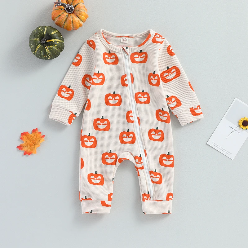 2023-06-13 Lioraitiin 0-24M Newborn Baby Boy Girl Fall Romper Long Sleeve Pumpkin Printed Crew Neck Zipper Halloween Jumpsuit
2023-06-13 Lioraitiin 0-24M Newborn Baby Boy Girl Fall Romper Long Sleeve Pumpkin Printed Crew Neck Zipper Halloween Jumpsuit