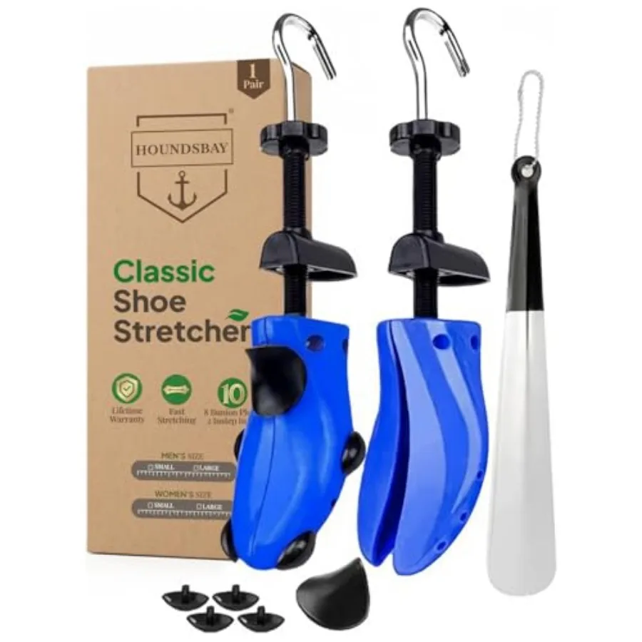 HOUNDSBAY Plastic and Wooden Shoe Stretchers - Adjustable Shoe Widener Expander for Men and Women
HOUNDSBAY Plastic and Wooden Shoe Stretchers - Adjustable Shoe Widener Expander for Men and Women