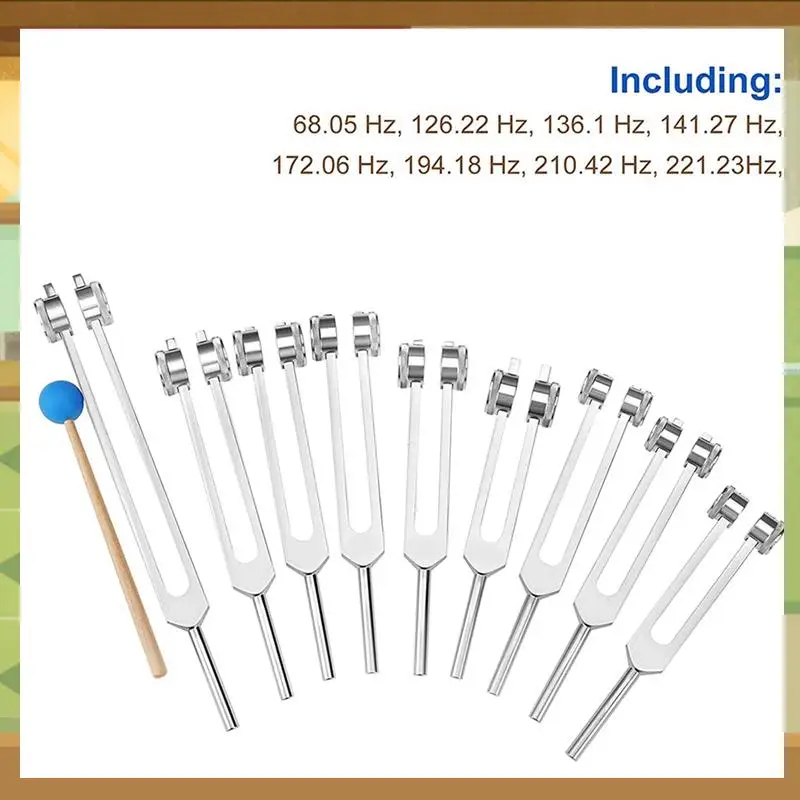 Aluminum Alloy Chakra Tuning Forks Set With Hammers For Healing, Sound Therapy, Meditation, Yoga-BAAX
Aluminum Alloy Chakra Tuning Forks Set With Hammers For Healing, Sound Therapy, Meditation, Yoga-BAAX