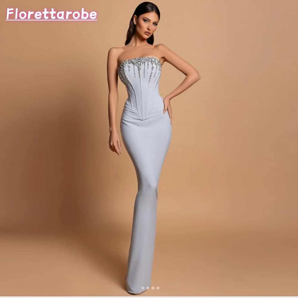 Florettarobe Sexy Strapless Beading Rhinestone Evening Dress Maxi Bodycon Prom Dress Party Dress Lace up Back Customized
Florettarobe Sexy Strapless Beading Rhinestone Evening Dress Maxi Bodycon Prom Dress Party Dress Lace up Back Customized