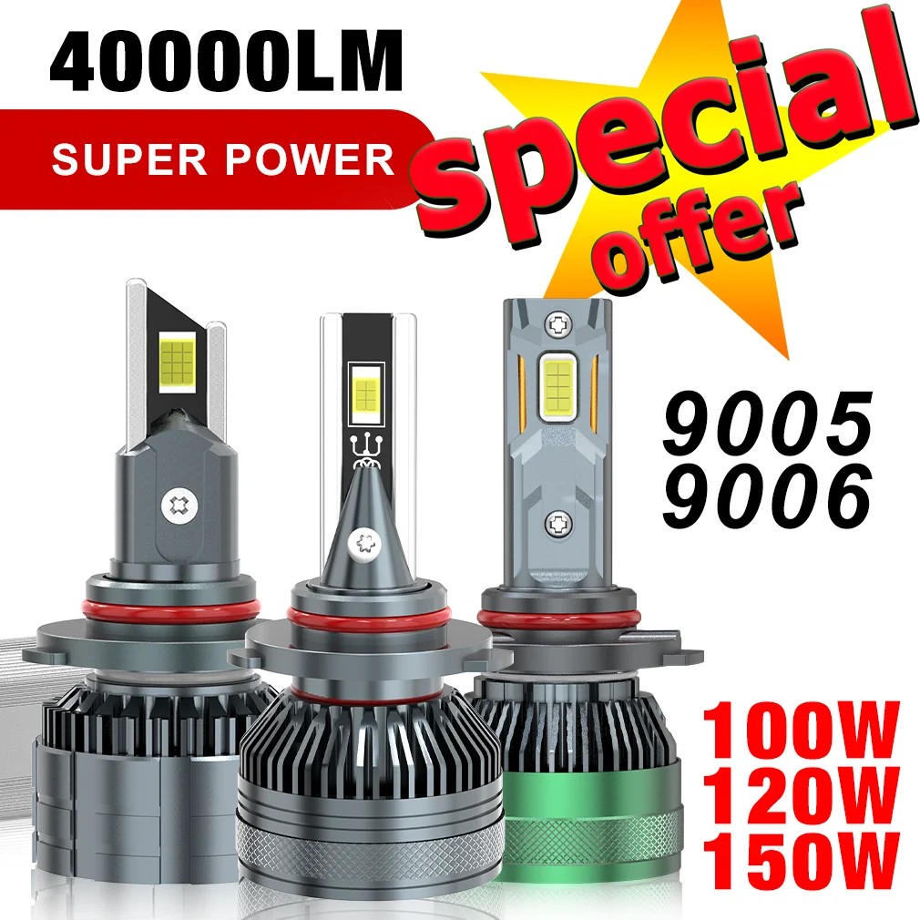 S&D 9005 HB3 9006 HB4 Series LED Fog Light Bulbs CSP LED Headlight Car Driving Lamp 100/120/150W 40000LM 12V-24V Clearance Sales
S&D 9005 HB3 9006 HB4 Series LED Fog Light Bulbs CSP LED Headlight Car Driving Lamp 100/120/150W 40000LM 12V-24V Clearance Sales