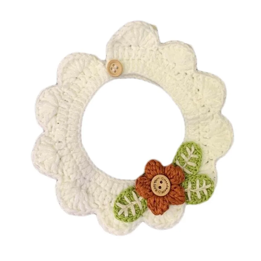 White Flower Pet Knitted Collar Handmade Crochet Cat Dog Necktie Collar Cute Scarf Necklace Bandana Bib 
White Flower Pet Knitted Collar Handmade Crochet Cat Dog Necktie Collar Cute Scarf Necklace Bandana Bib