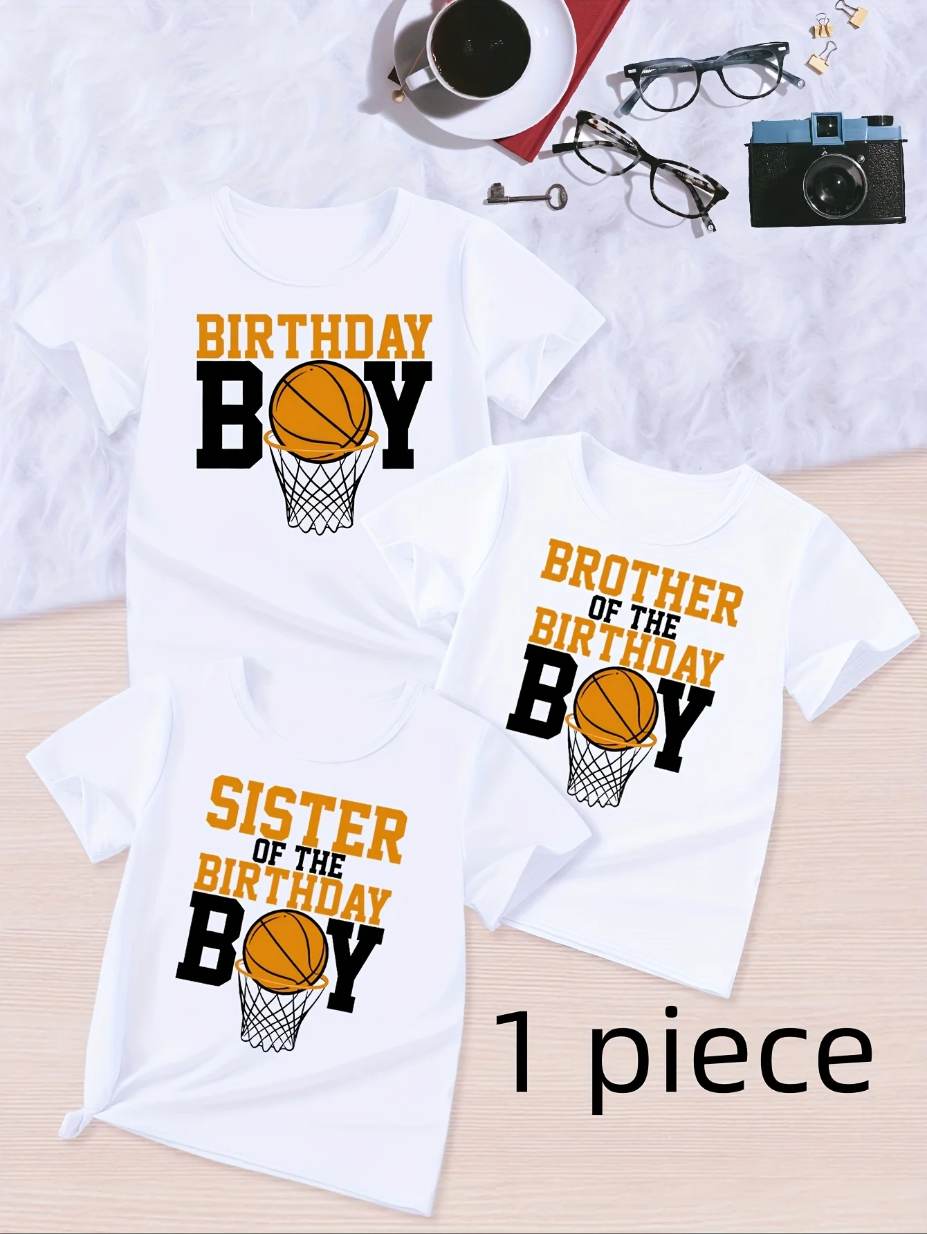 1pc- Youngsters' Basketball Birthday Boy Sister Graphic T-Shirt Family Parties, Summer Sports Theme Gift for Boys & Girls
1pc- Youngsters' Basketball Birthday Boy Sister Graphic T-Shirt Family Parties, Summer Sports Theme Gift for Boys & Girls