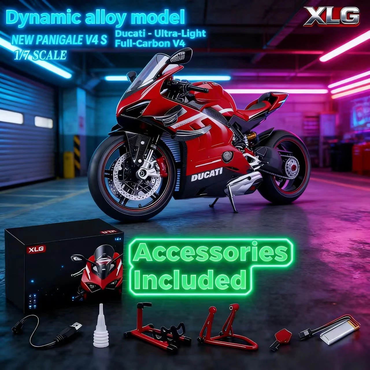 1:6 1:7for Ducati V4 Alloy Motorcycle Model with Spray Function Boyfriend Gift Home Decoration Collection Toy Car Christmas Gift
1:6 1:7for Ducati V4 Alloy Motorcycle Model with Spray Function Boyfriend Gift Home Decoration Collection Toy Car Christmas Gift