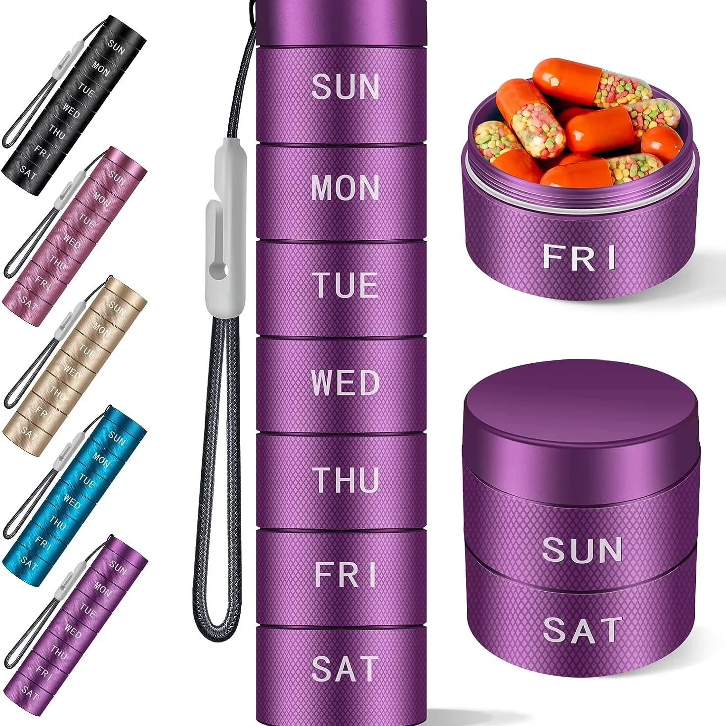 7 Day Metal Pill Storage Box New Outdoor Protable Travel Weekly Pill Case Aluminum Alloy Waterproof Seal For Accessories Outdoor
7 Day Metal Pill Storage Box New Outdoor Protable Travel Weekly Pill Case Aluminum Alloy Waterproof Seal For Accessories Outdoor