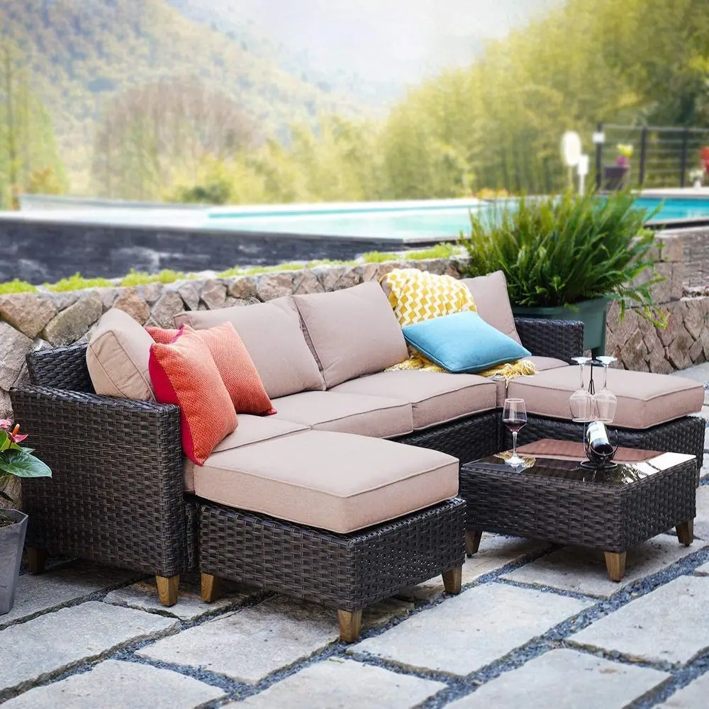 Sofa Sets Outdoor Furniture Sets, Wicker Patio Furniture 7Piece Sectional Sofa with Thick Olefin Cushions for Yard Garden Porch
Sofa Sets Outdoor Furniture Sets, Wicker Patio Furniture 7Piece Sectional Sofa with Thick Olefin Cushions for Yard Garden Porch