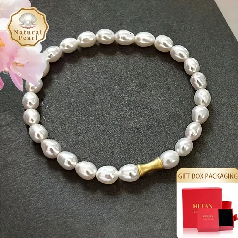 Mufan Jewelry Fashion Pearl Bracelet 5mm Natural Freshwater Pearls Elastic Cord Design Gift Box Included
Mufan Jewelry Fashion Pearl Bracelet 5mm Natural Freshwater Pearls Elastic Cord Design Gift Box Included