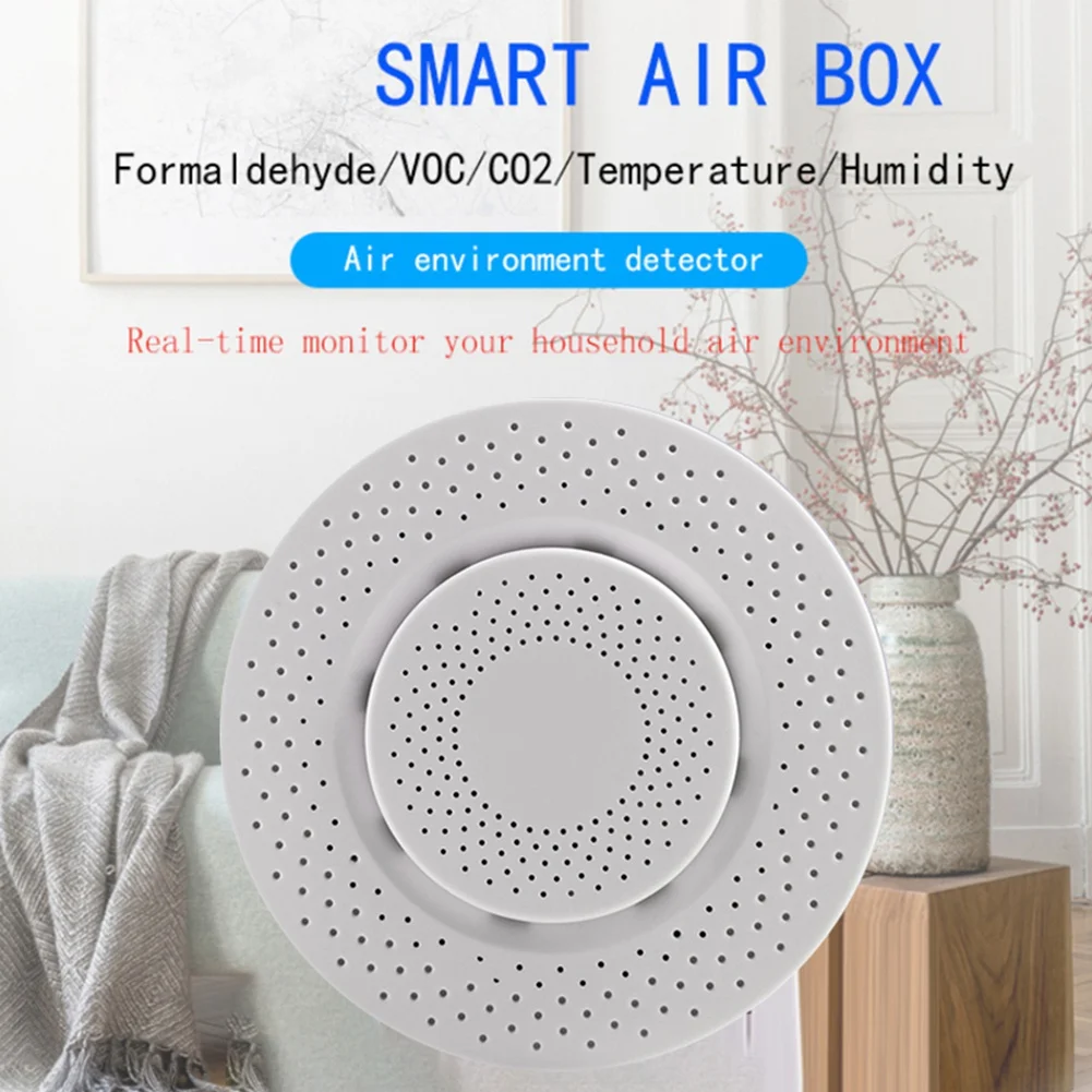 New Zigbee/Tuya WIFI Smart Air Box Carbon Dioxide Detector CO2 Gas Sensor Formaldehyde VOC Temperature Humidity Sensor
New Zigbee/Tuya WIFI Smart Air Box Carbon Dioxide Detector CO2 Gas Sensor Formaldehyde VOC Temperature Humidity Sensor