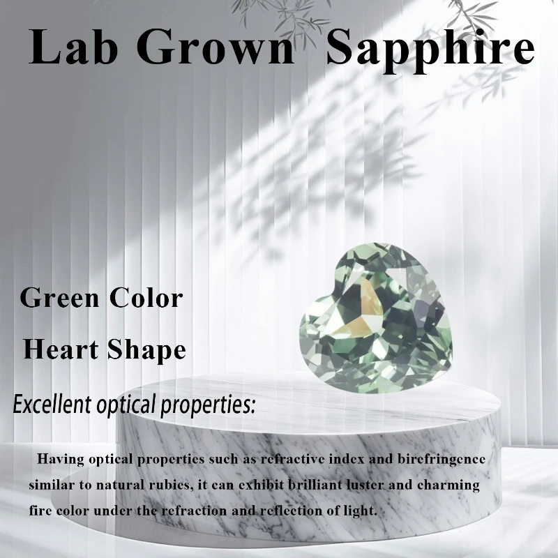 Lab Grown Sapphire Heart Shape Green Color For Charms Jewelry Making DIY Ring Necklace Earrings Materials CertificateNN
Lab Grown Sapphire Heart Shape Green Color For Charms Jewelry Making DIY Ring Necklace Earrings Materials CertificateNN