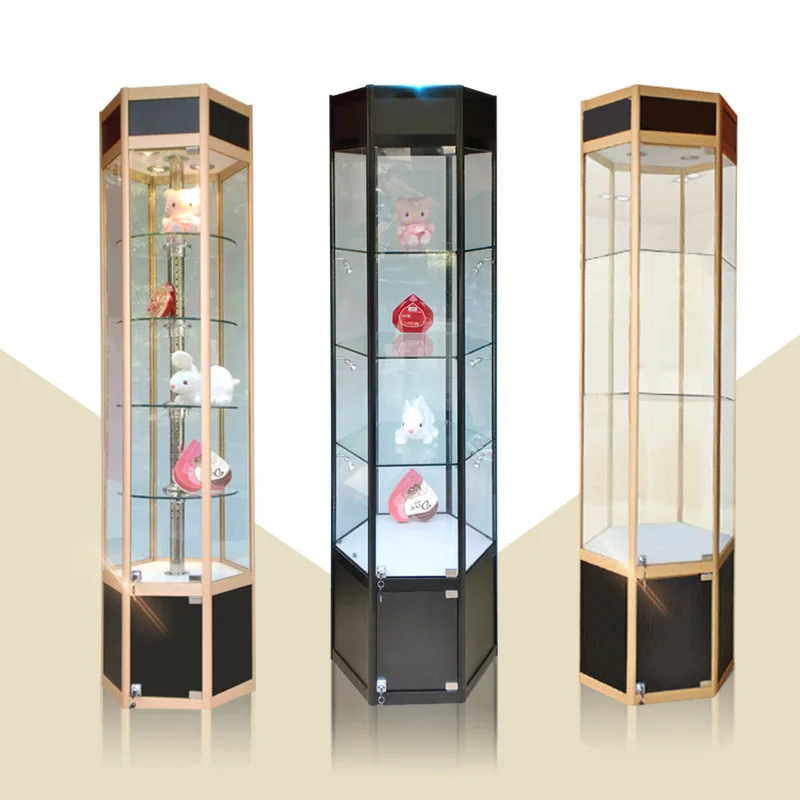 Custom. Boutique Jewelry Hexagonal Rotating Cabinet Watch Product Showcase Mobile Phone Rotating Display Cabinet Glass
Custom. Boutique Jewelry Hexagonal Rotating Cabinet Watch Product Showcase Mobile Phone Rotating Display Cabinet Glass