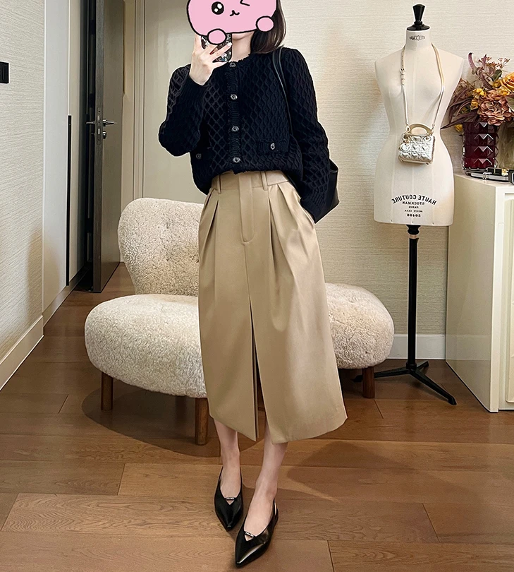 High Waist Woolen Skirt Spring Autumn Season Korean Sle Pleated Flower Bud ape Faionable Quali Selfwill Brand
High Waist Woolen Skirt Spring Autumn Season Korean Sle Pleated Flower Bud ape Faionable Quali Selfwill Brand