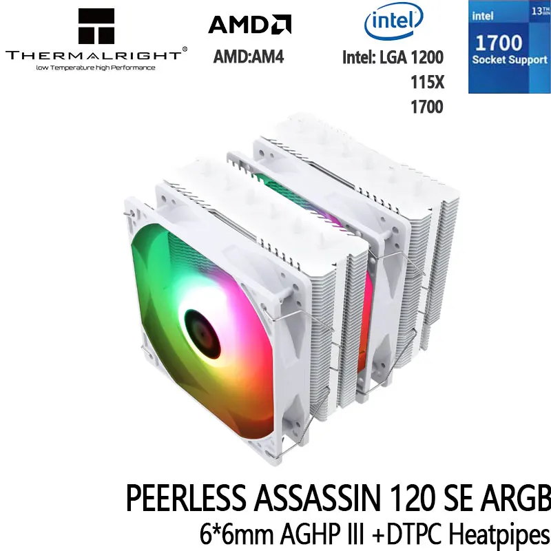 Охладитель ЦП Thermalright PA120 SE с 6 тепловыми трубками, двойной вентилятор AGHP с обратными лезвиями, антигравитационная тепловая труба AGHPIII для LGA1700 AM4
Охладитель ЦП Thermalright PA120 SE с 6 тепловыми трубками, двойной вентилятор AGHP с обратными лезвиями, антигравитационная тепловая труба AGHPIII для LGA1700 AM4