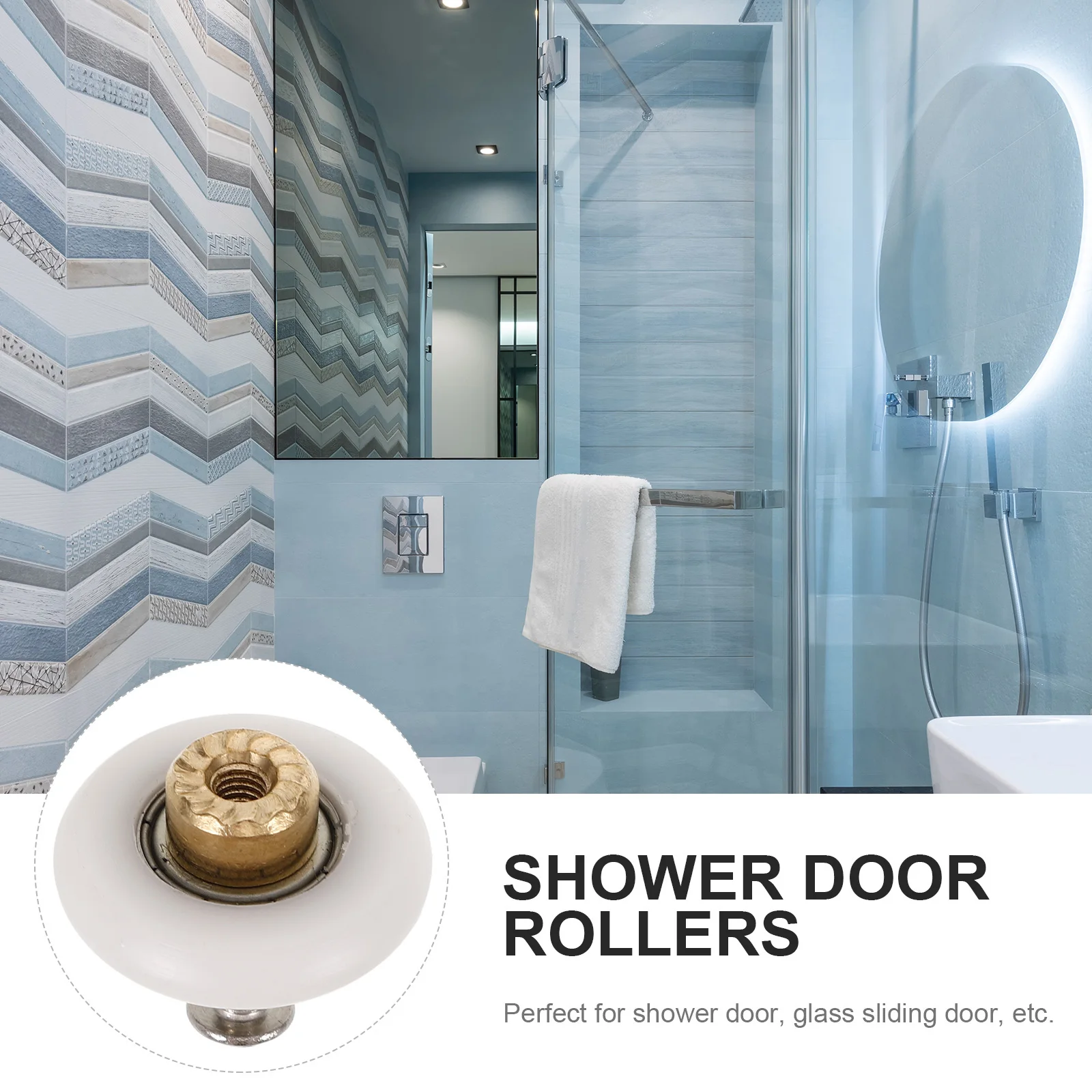2pcs Sliding Shower Door Rollers Replacement Glass Door Runners 25MM Copper Axle Screws Bathroom Hardware Accessories
2pcs Sliding Shower Door Rollers Replacement Glass Door Runners 25MM Copper Axle Screws Bathroom Hardware Accessories