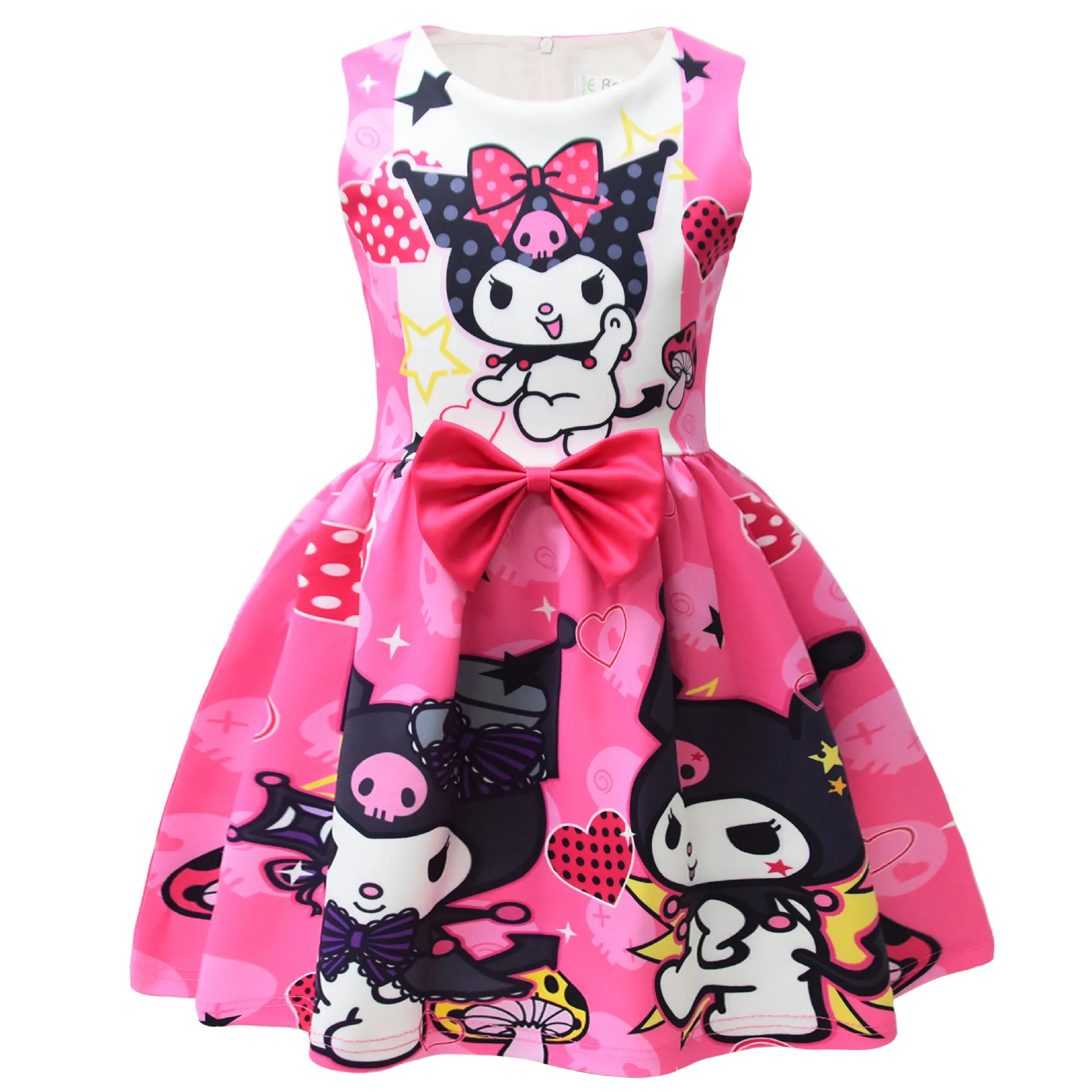 Kuromi Print Sleeveless Cospaly Dresses Pink Bowknot Cartoon Princess Dress for Girls Party Casual Daily Outfit Birthday Gift
Kuromi Print Sleeveless Cospaly Dresses Pink Bowknot Cartoon Princess Dress for Girls Party Casual Daily Outfit Birthday Gift