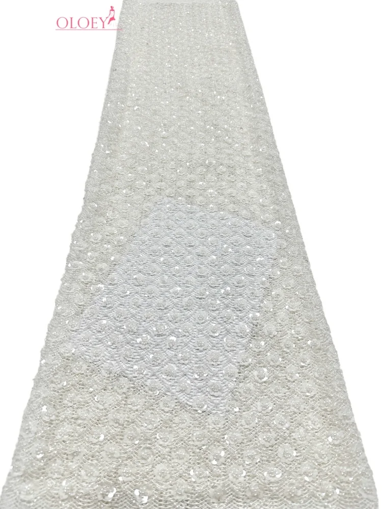 OLOEY New High Quality Premium Grade African Tulle Lace Fabric 5yards Nigerian Sequins Beads Tulle Lace Fabric For Wedding Dress
OLOEY New High Quality Premium Grade African Tulle Lace Fabric 5yards Nigerian Sequins Beads Tulle Lace Fabric For Wedding Dress