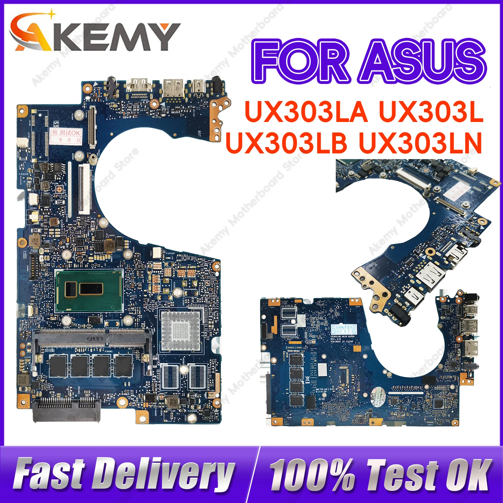 UX303LA UX303L Laptop Motherboard For ASUS ZenBook UX303LB U303L BX303L U3000 UX303LNB UX303LN UX303LA Mainboard W/ I3 I5 I7 CPU
UX303LA UX303L Laptop Motherboard For ASUS ZenBook UX303LB U303L BX303L U3000 UX303LNB UX303LN UX303LA Mainboard W/ I3 I5 I7 CPU