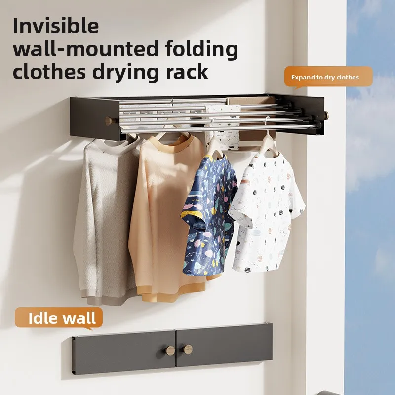 Foldable Invisible Clothes Drying Rack Wall Mounted Laundry Hanger for Indoor Balcony Bathroom Storage
Foldable Invisible Clothes Drying Rack Wall Mounted Laundry Hanger for Indoor Balcony Bathroom Storage