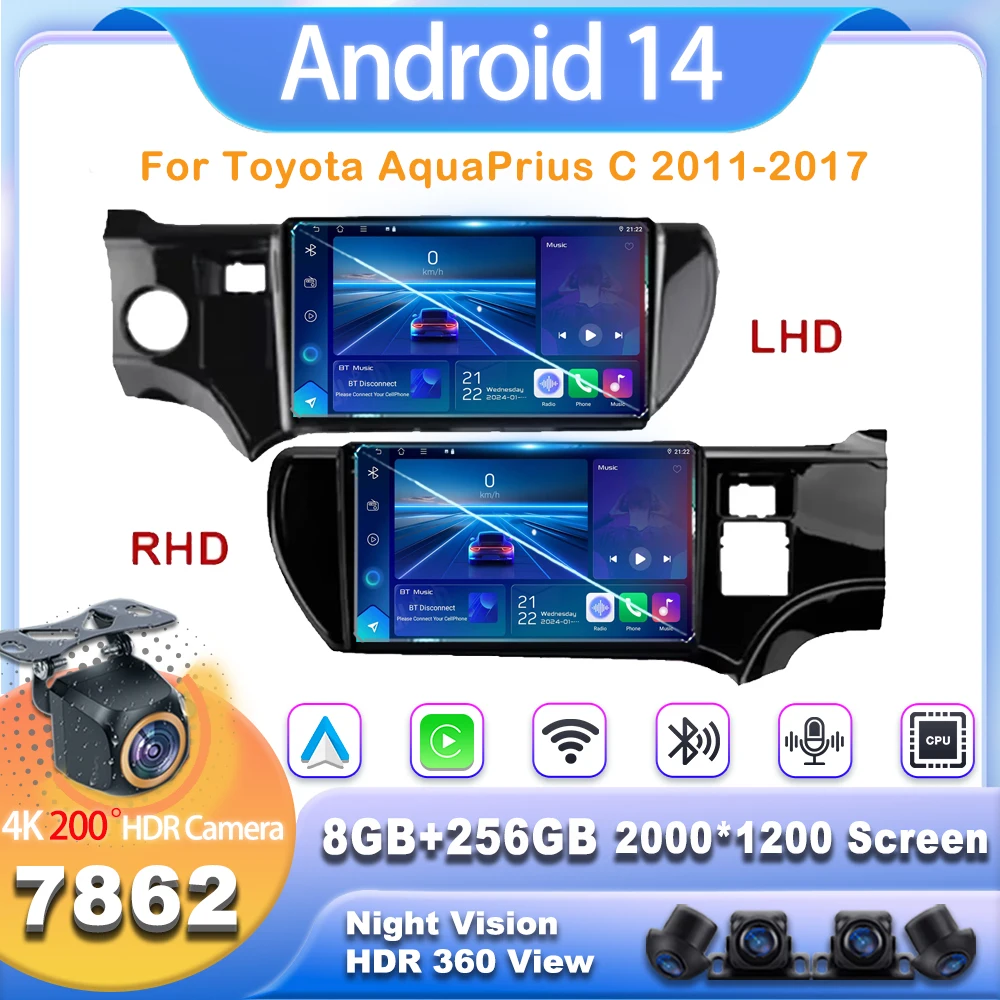 Android14 For Toyota AquaPrius C 2011-2017 LHD RHD Car Radio GPS Navigation Multimedia Video Player Carplay 2din Head Unit WIFI
Android14 For Toyota AquaPrius C 2011-2017 LHD RHD Car Radio GPS Navigation Multimedia Video Player Carplay 2din Head Unit WIFI