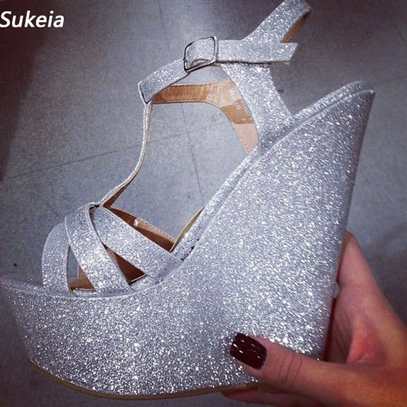 Sukeia/женские босоножки на платформе с Т-образным ремешком, туфли на танкетке и высоком каблуке с пряжкой и ремешком, серебряные модельные туфли с открытым носком, женские размеры США, большие размеры 5-20
Sukeia/женские босоножки на платформе с Т-образным ремешком, туфли на танкетке и высоком каблуке с пряжкой и ремешком, серебряные модельные туфли с открытым носком, женские размеры США, большие размеры 5-20