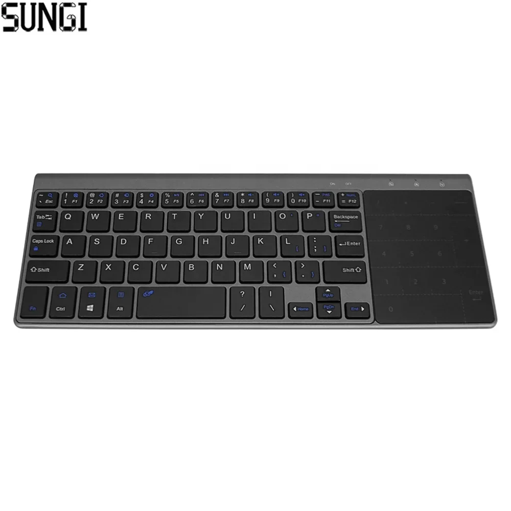 Ultra-thin Portable 2.4GHz Wireless Keyboard Touchpd Mouse Mini Slim Keyboards With Numeric Keypad
Ultra-thin Portable 2.4GHz Wireless Keyboard Touchpd Mouse Mini Slim Keyboards With Numeric Keypad