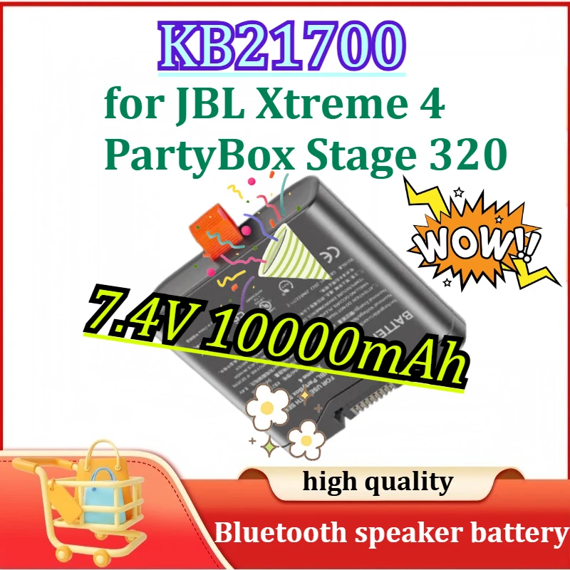 New 7.4V 10000mAh KB21700 Speaker Battery for JBL Xtreme 4 / PartyBox Stage 320 Equipped with Type-C Charging Port
New 7.4V 10000mAh KB21700 Speaker Battery for JBL Xtreme 4 / PartyBox Stage 320 Equipped with Type-C Charging Port