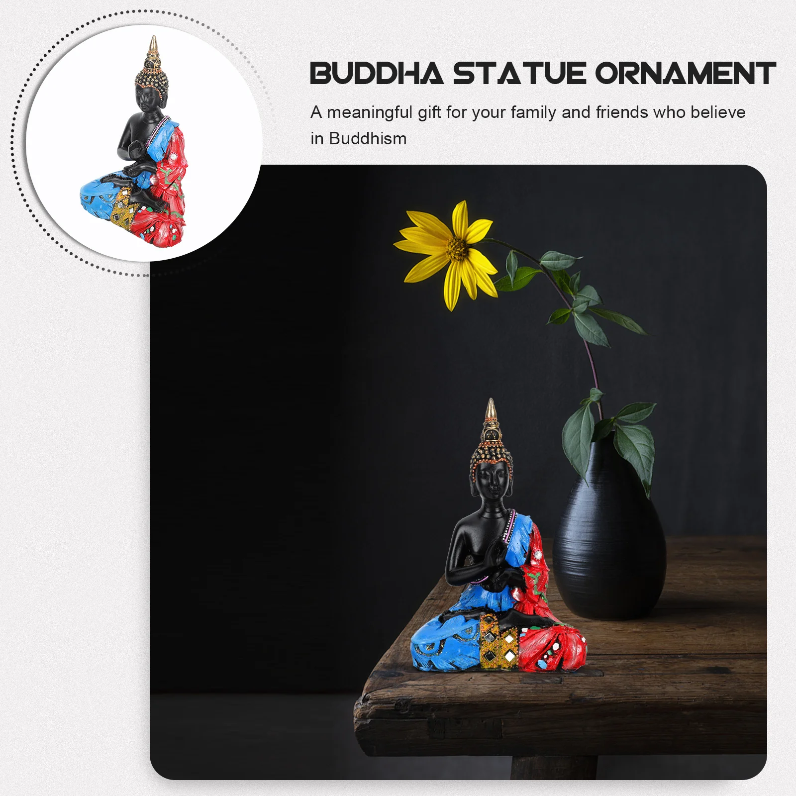 Decorative Buddha Statue Exquisite Delicate Sculpture Home Office Meditation Room Desktop Decor Ornament Blessing Accessory
Decorative Buddha Statue Exquisite Delicate Sculpture Home Office Meditation Room Desktop Decor Ornament Blessing Accessory