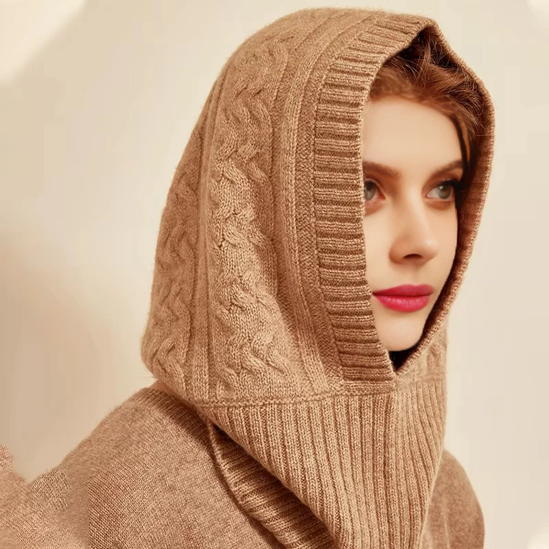 Unisex 100%Wool Knitted Balaclava Winter Ear Face Neck Protect One-Piece Scarf Hat Soft Warm Hooded Beanies Twist False Collar
Unisex 100%Wool Knitted Balaclava Winter Ear Face Neck Protect One-Piece Scarf Hat Soft Warm Hooded Beanies Twist False Collar