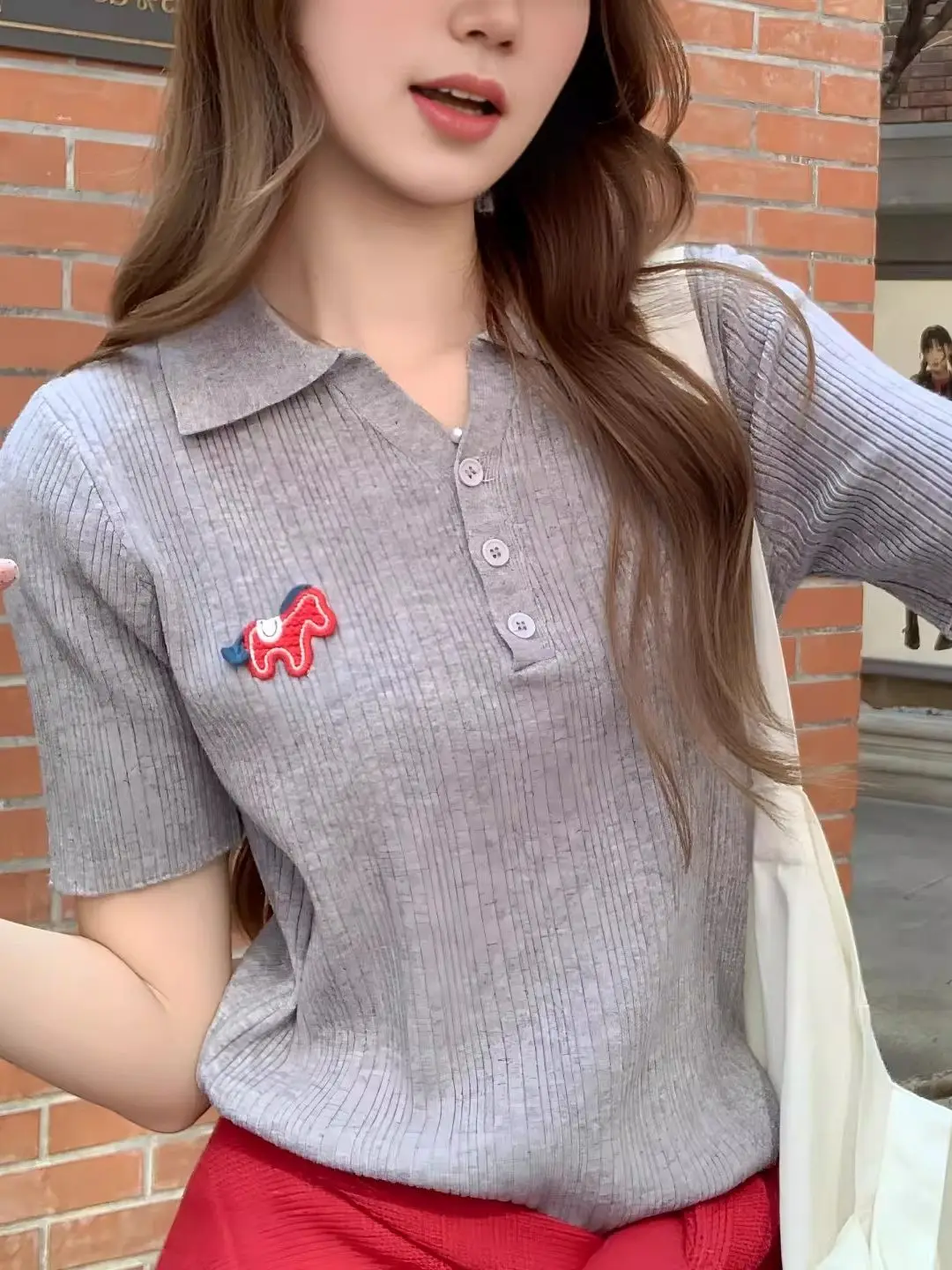 Prep School Style Women's Shirt Knitted Short Sleeve Button up Spring Summer 2026 New Unique Texture Beautiful Top
Prep School Style Women's Shirt Knitted Short Sleeve Button up Spring Summer 2026 New Unique Texture Beautiful Top
