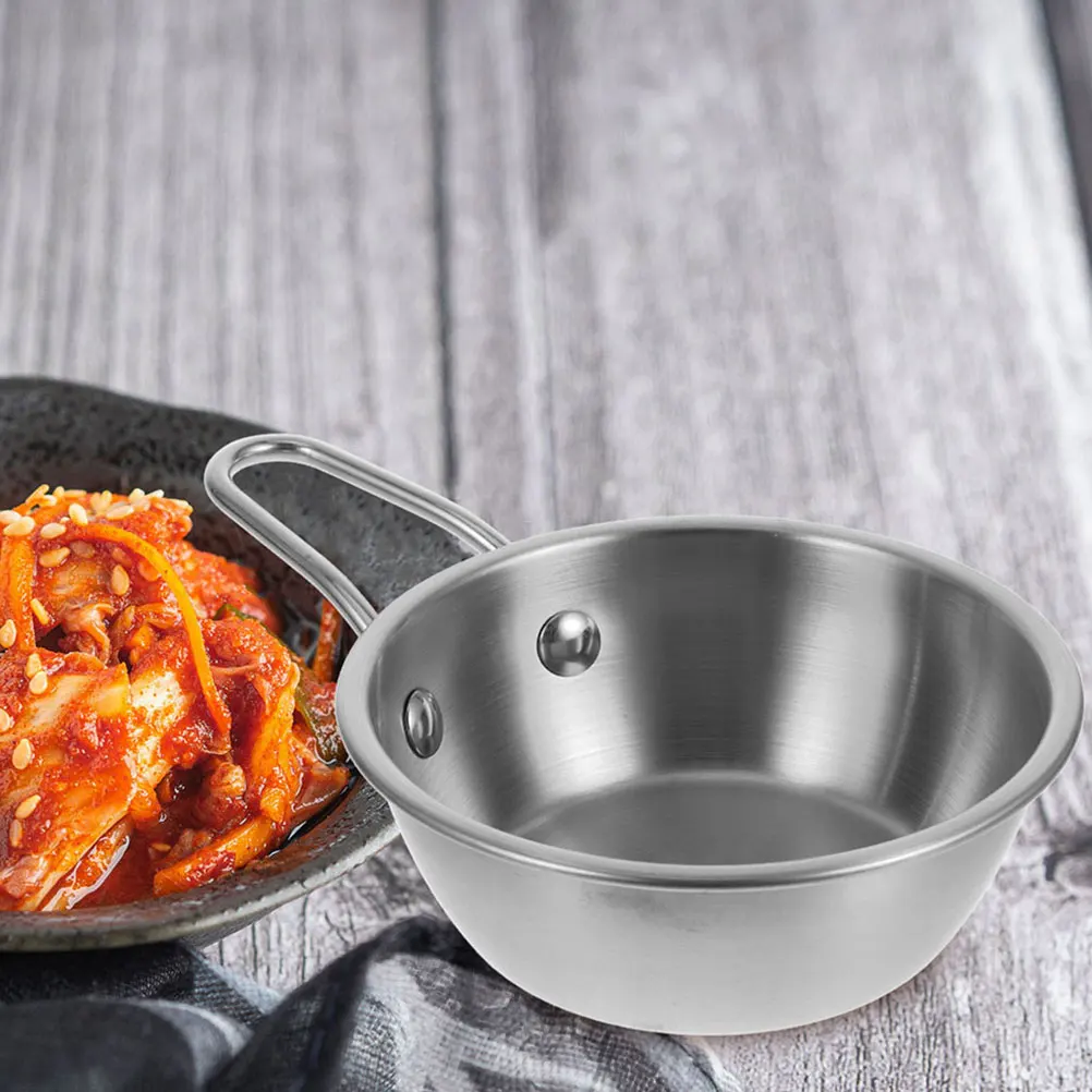 1pcs Stainless Steel Sauce Bowls Single Handle Condiment Dipping Containers Korean Style Kitchenware Round Soy Bowl
1pcs Stainless Steel Sauce Bowls Single Handle Condiment Dipping Containers Korean Style Kitchenware Round Soy Bowl