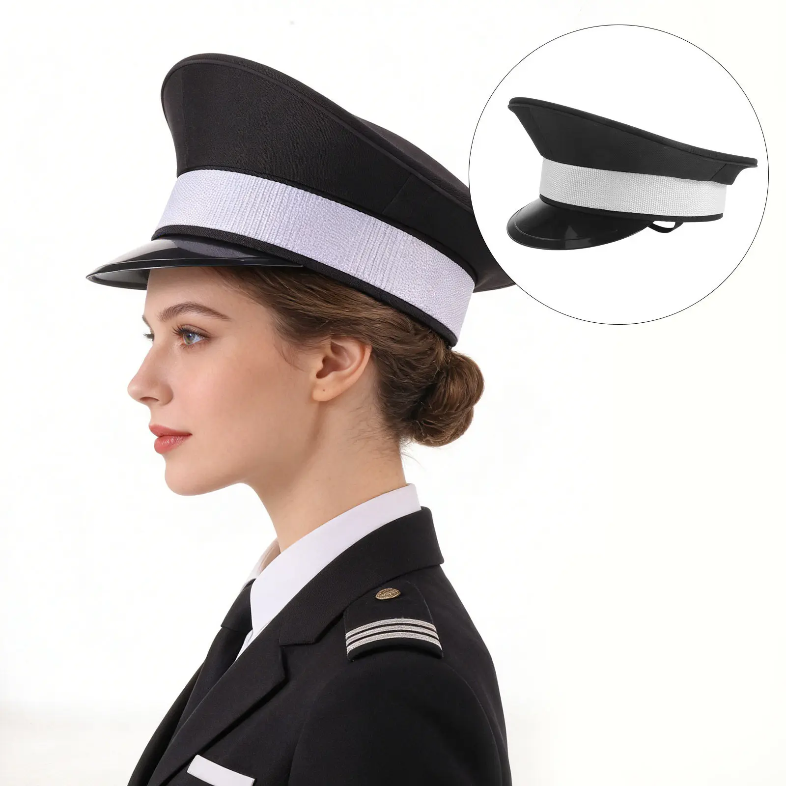 Police Hat Stage Performance Adult Cop Police Costume Hat Lightweight Breathable Theater Cosplay Officer Cap Halloween Role Play
Police Hat Stage Performance Adult Cop Police Costume Hat Lightweight Breathable Theater Cosplay Officer Cap Halloween Role Play