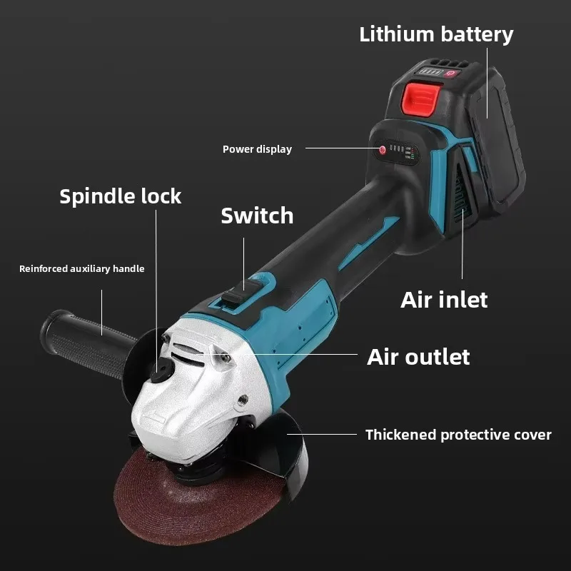 21V Lithium Battery-powered, Portable, Brushless, Cordless Angle Grinder
21V Lithium Battery-powered, Portable, Brushless, Cordless Angle Grinder