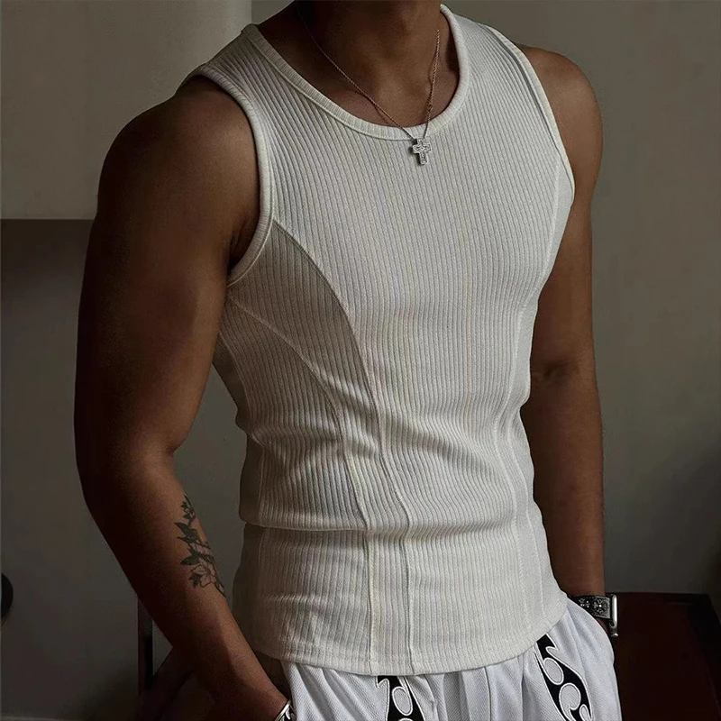 New spliced American tough guy men's muscle display top summer outdoor casual breathable sports top vest
New spliced American tough guy men's muscle display top summer outdoor casual breathable sports top vest