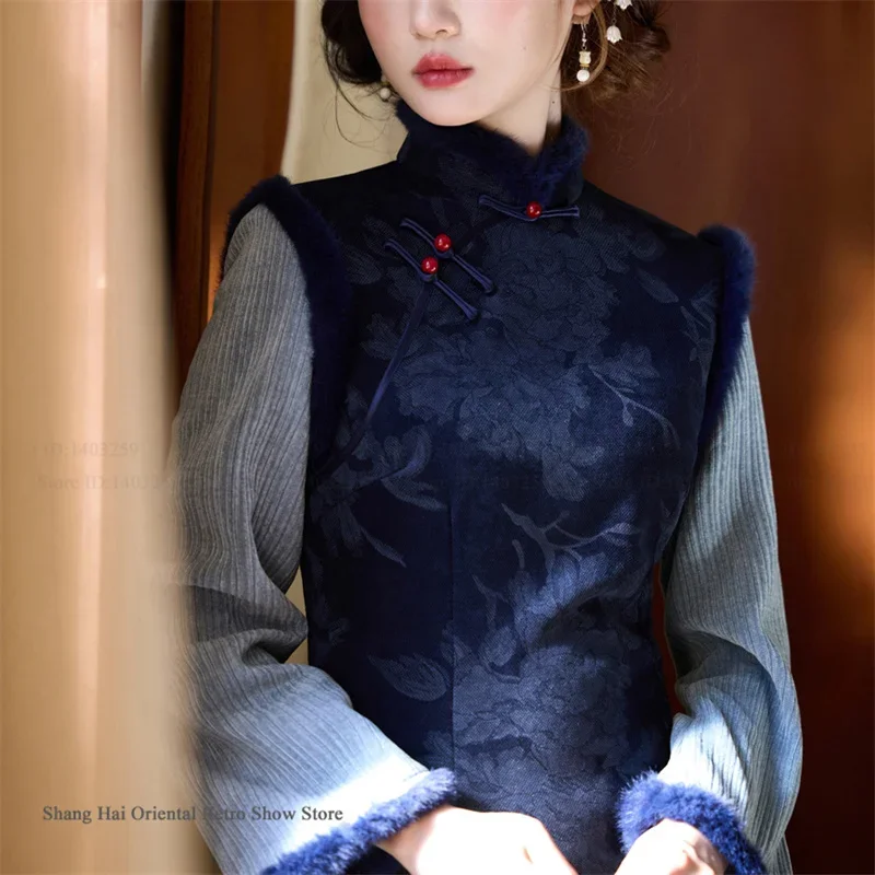 Элегантное традиционное китайское платье Ципао для осени и зимы, утепленное, женское, длинное, в стиле Ханьфу, винтажное, с длинными рукавами
Элегантное традиционное китайское платье Ципао для осени и зимы, утепленное, женское, длинное, в стиле Ханьфу, винтажное, с длинными рукавами