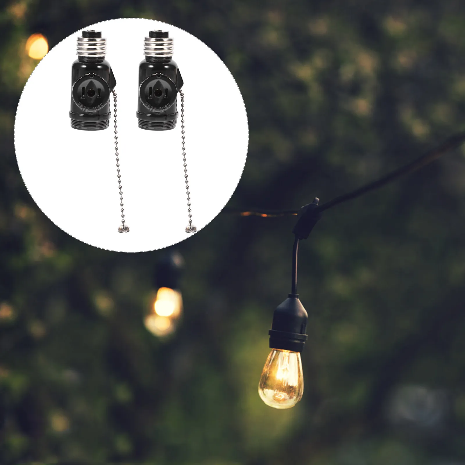 2Pcs E26 Lamp Base Adapter with Pull Chain and 2 Outlets Bakelite Light Socket for Garage Attic Laundry Room Indoor Use Screw-in
2Pcs E26 Lamp Base Adapter with Pull Chain and 2 Outlets Bakelite Light Socket for Garage Attic Laundry Room Indoor Use Screw-in