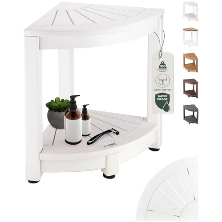 Waterproof White Shower Bench for Shaving Legs Sitting - Easy Assembly Corner Bench with Shelf - Bathroom Organizer and Home De
Waterproof White Shower Bench for Shaving Legs Sitting - Easy Assembly Corner Bench with Shelf - Bathroom Organizer and Home De