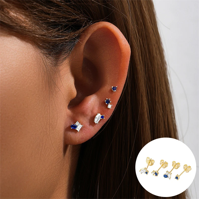 100% 925 Sterling Silver Zircon Geometric Studs Earrings for Women Girl Square Round Design Jewelry Party Gift Dropshipping
100% 925 Sterling Silver Zircon Geometric Studs Earrings for Women Girl Square Round Design Jewelry Party Gift Dropshipping