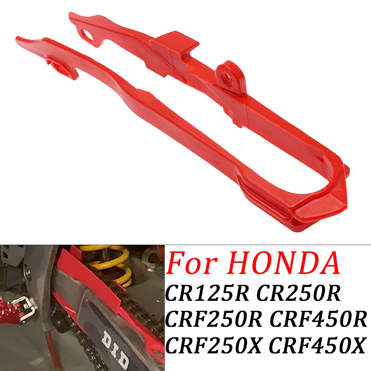 Motorcycle Chain Slider Guide Protection Device For Honda CR125R 250R CRF250X CRF450R CRF450X 125R 250R 250X 450R 450X Dirt bike
Motorcycle Chain Slider Guide Protection Device For Honda CR125R 250R CRF250X CRF450R CRF450X 125R 250R 250X 450R 450X Dirt bike