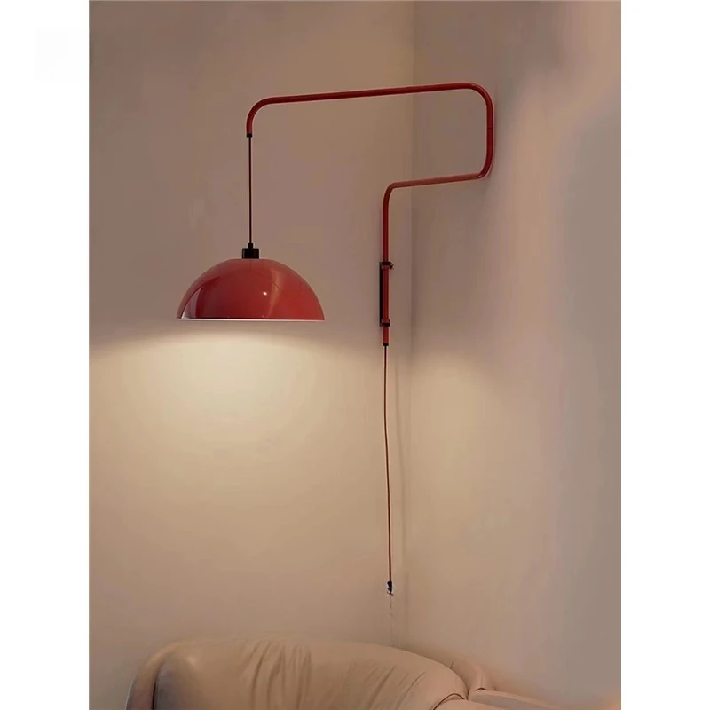Medieval style red wall lamp wiring-free bedroom living room minimalist rocker chandelier creative folding retractable reading
Medieval style red wall lamp wiring-free bedroom living room minimalist rocker chandelier creative folding retractable reading
