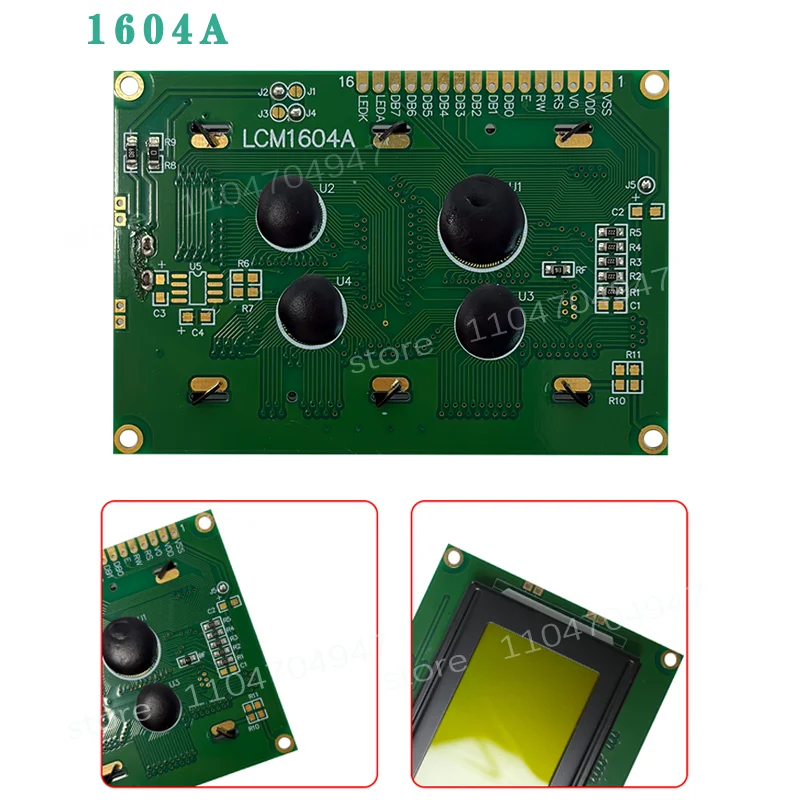 LCD1604A 16X4 символьный дисплей 5В с желто-синим экраном, библиотека шрифтов LCM1604A, 8,7см*6см
LCD1604A 16X4 символьный дисплей 5В с желто-синим экраном, библиотека шрифтов LCM1604A, 8,7см*6см