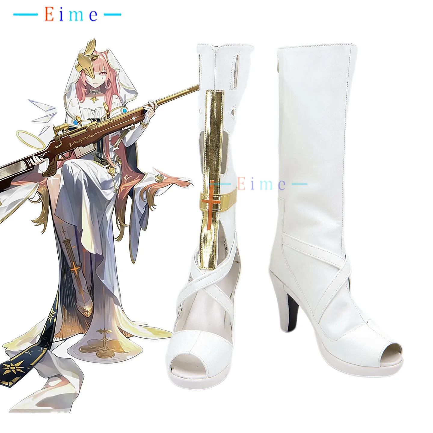 Game Arknights Lateran Lemuen Cosplay Shoes White High Heels Halloween Boots PU Leather Shoes Custom Made Big Size
Game Arknights Lateran Lemuen Cosplay Shoes White High Heels Halloween Boots PU Leather Shoes Custom Made Big Size