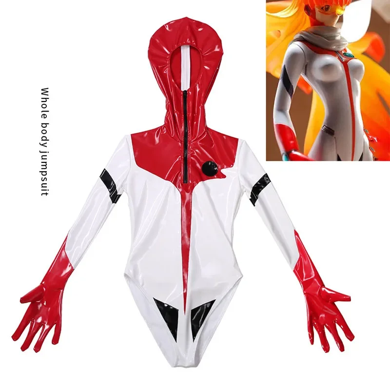 Sexy Comic Cosplay Faux Latex Leather Bodysuit Women Long Sleeve Hooded Jumpsuit Wetlook Ladies Bodycon Costume Exotic Custom
Sexy Comic Cosplay Faux Latex Leather Bodysuit Women Long Sleeve Hooded Jumpsuit Wetlook Ladies Bodycon Costume Exotic Custom