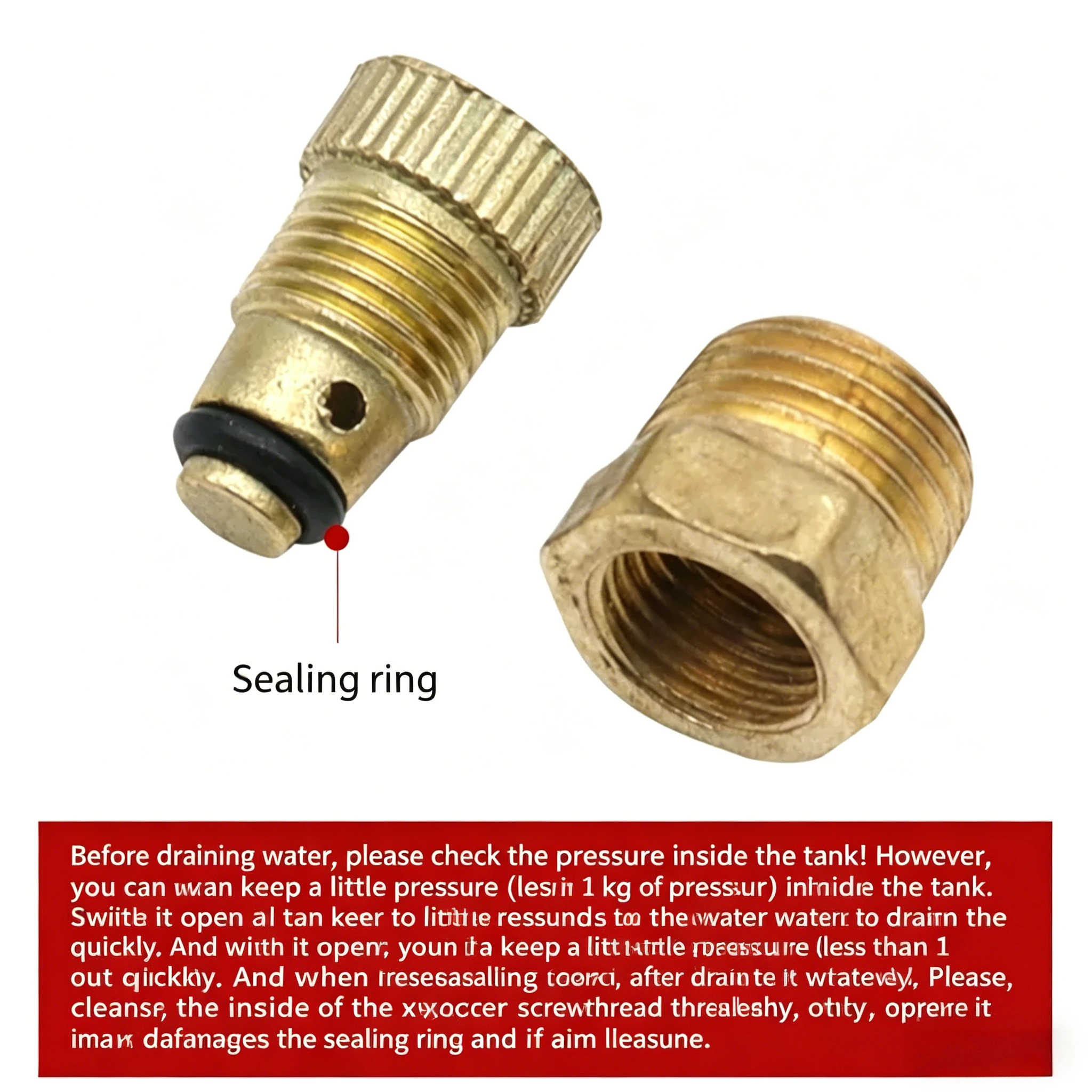 1 Set Air Compressor Drain Screw and Drain Valve Gas Tank Air Pump Accessories Repair Part
1 Set Air Compressor Drain Screw and Drain Valve Gas Tank Air Pump Accessories Repair Part